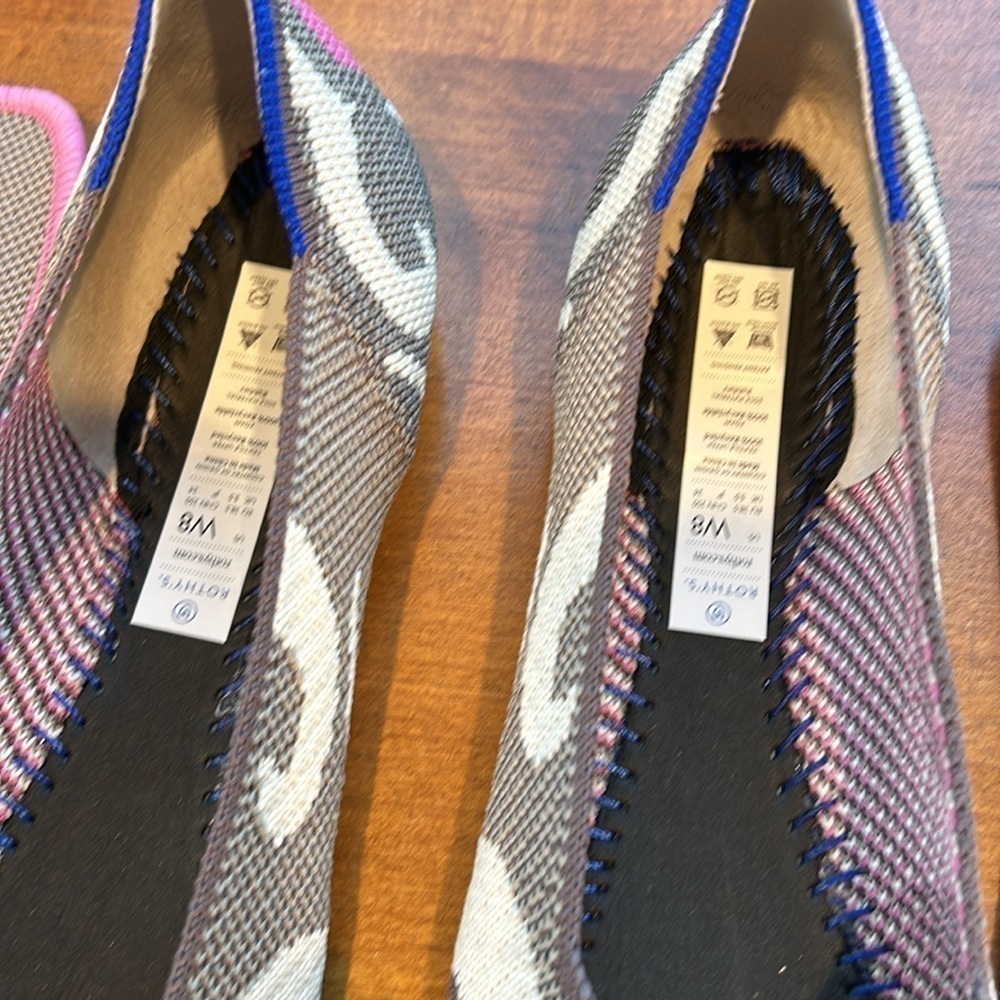 Retired Rothy’s The Point Flat Pink Moroccan women’s size 8 new without box - Picture 8 of 10